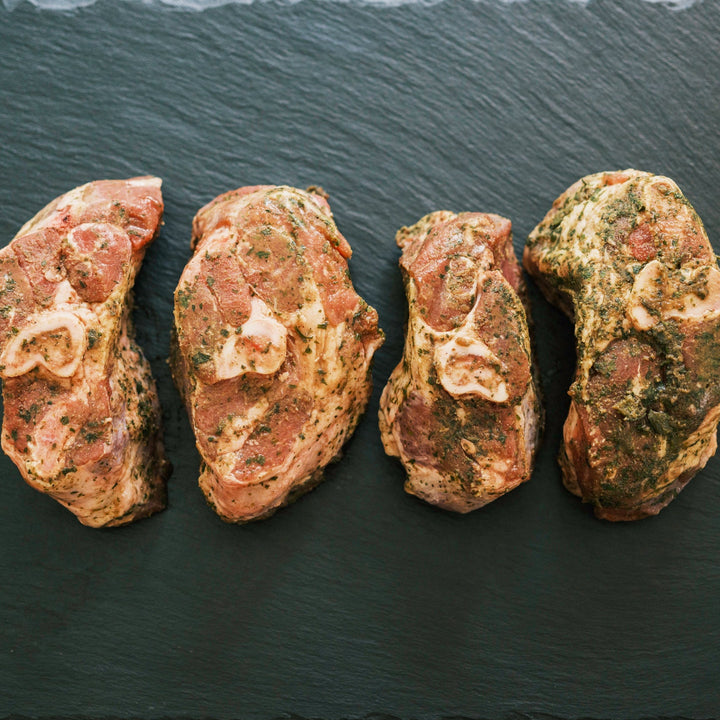 Grass Fed Lamb Osso Buco w/ Green Chili