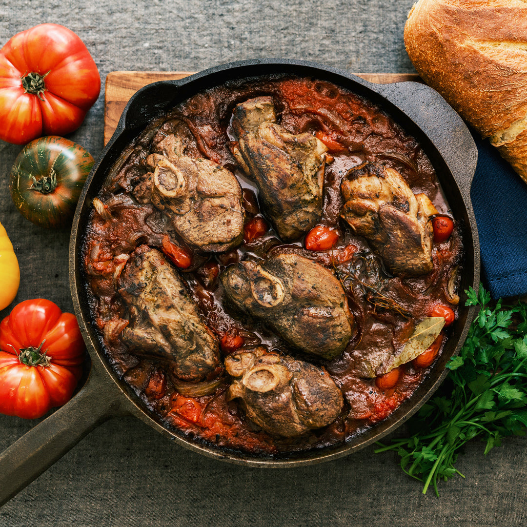 Grass Fed Lamb Osso Buco w/ Green Chili