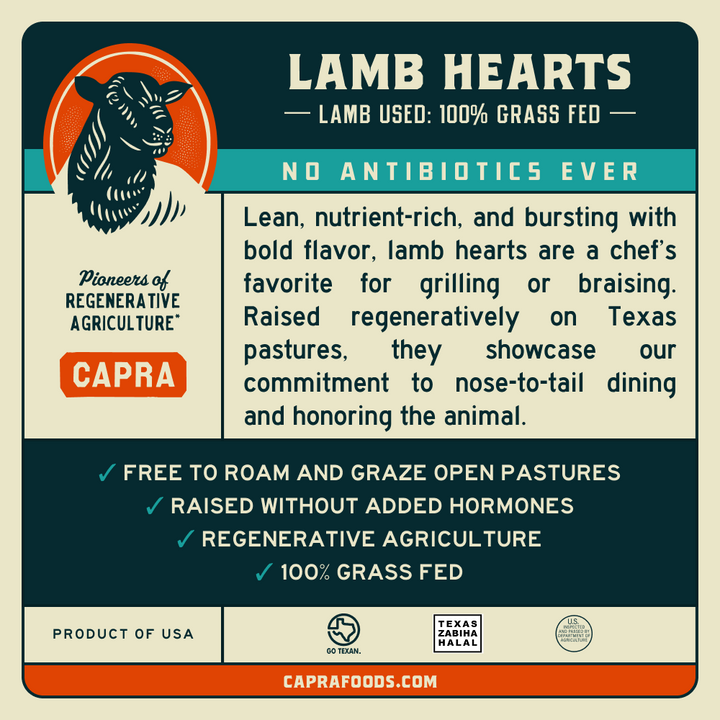 Grass Fed Lamb Hearts