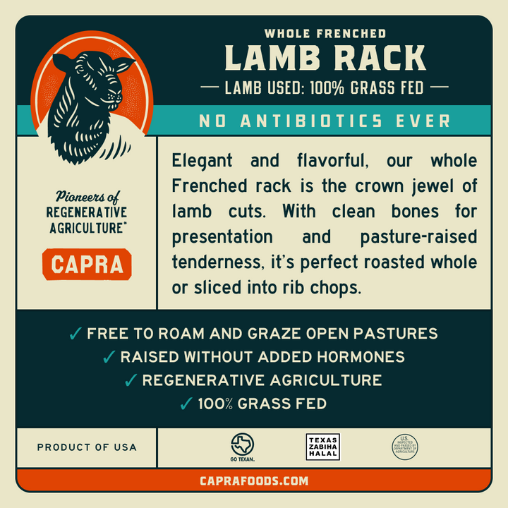 Grass Fed Whole Frenched Lamb Rack