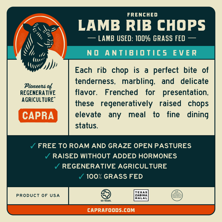 Grass Fed Frenched Lamb Rib Chops | 2pc
