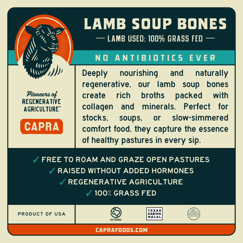 Grass Fed Lamb Soup Bones