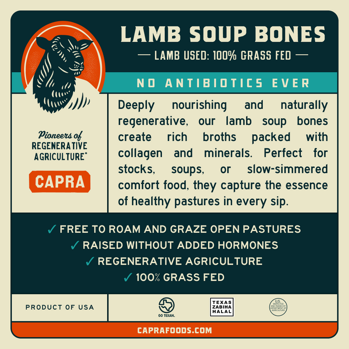 Grass Fed Lamb Soup Bones